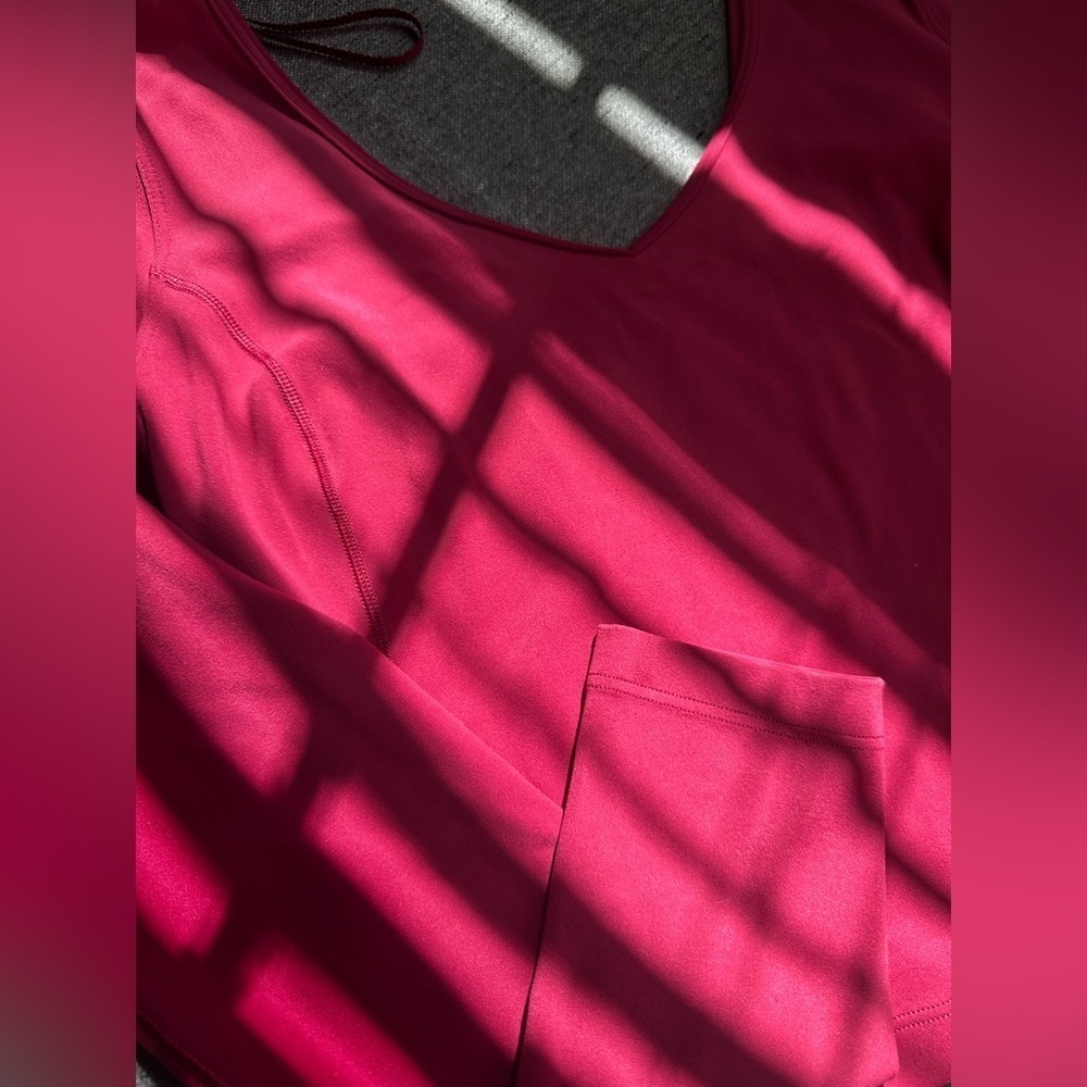 Lululemon Align Women's Burgundy  Crop-top Size 2 - Picture 8 of 9